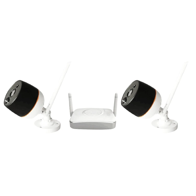  Wireless Outdoor Cam H.265 Mini 2Ch Nvr Kit Ip Camera 1080P Waterproof Home Security System Video I