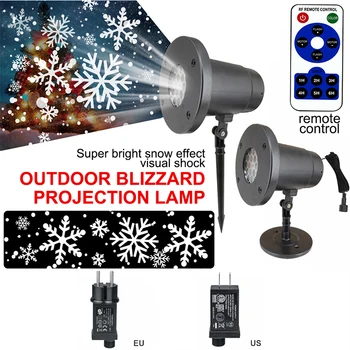 

LED Colorful Rotating Laser Stage Lighting White Snowflake Blizzard Rotating Projection Lamp Christmas Stage Disco Dj Lights