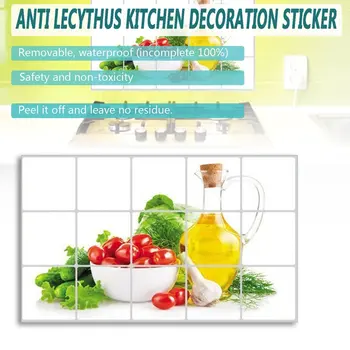 PVC Kitchen wall sticker Waterproof oil pollution prevention High temperature resistant Anti Lecythus Decoration Sticker 7545cm