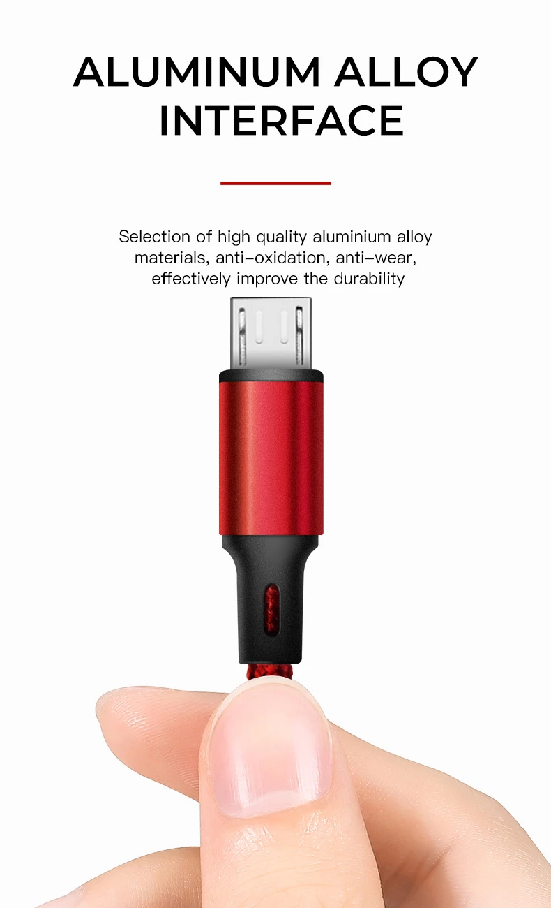 amzish 3A Micro USB Cable For Samsung For Xiaomi Redmi Data USB Cable Fast Charger For Android Micro Quick Charging Cord Wire