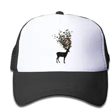 Сетчатая бейсболка Snapback Головные уборы Бабочка Олень мальчик-девочка, черный, один размер