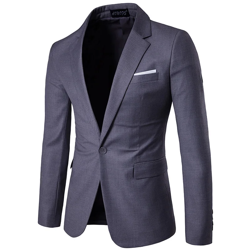 Весенне-осенний роскошный мужской блейзер, умный повседневный деловой хлопковый приталенный мужской пиджак размера плюс S-6XL, мужской деловой блейзер - Цвет: 05