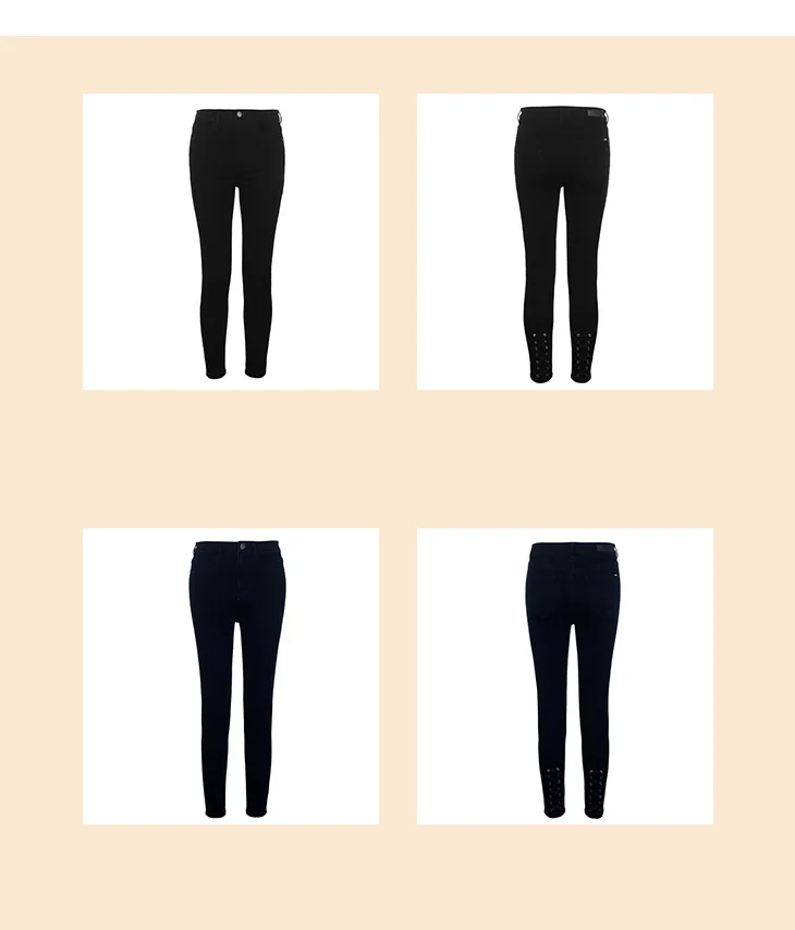 Только женские весенние и летние Новые укороченные джинсы с высокой талией для похудения | 118349628
