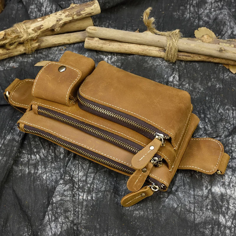 Leather Bum Bag Dark Brown Echuca