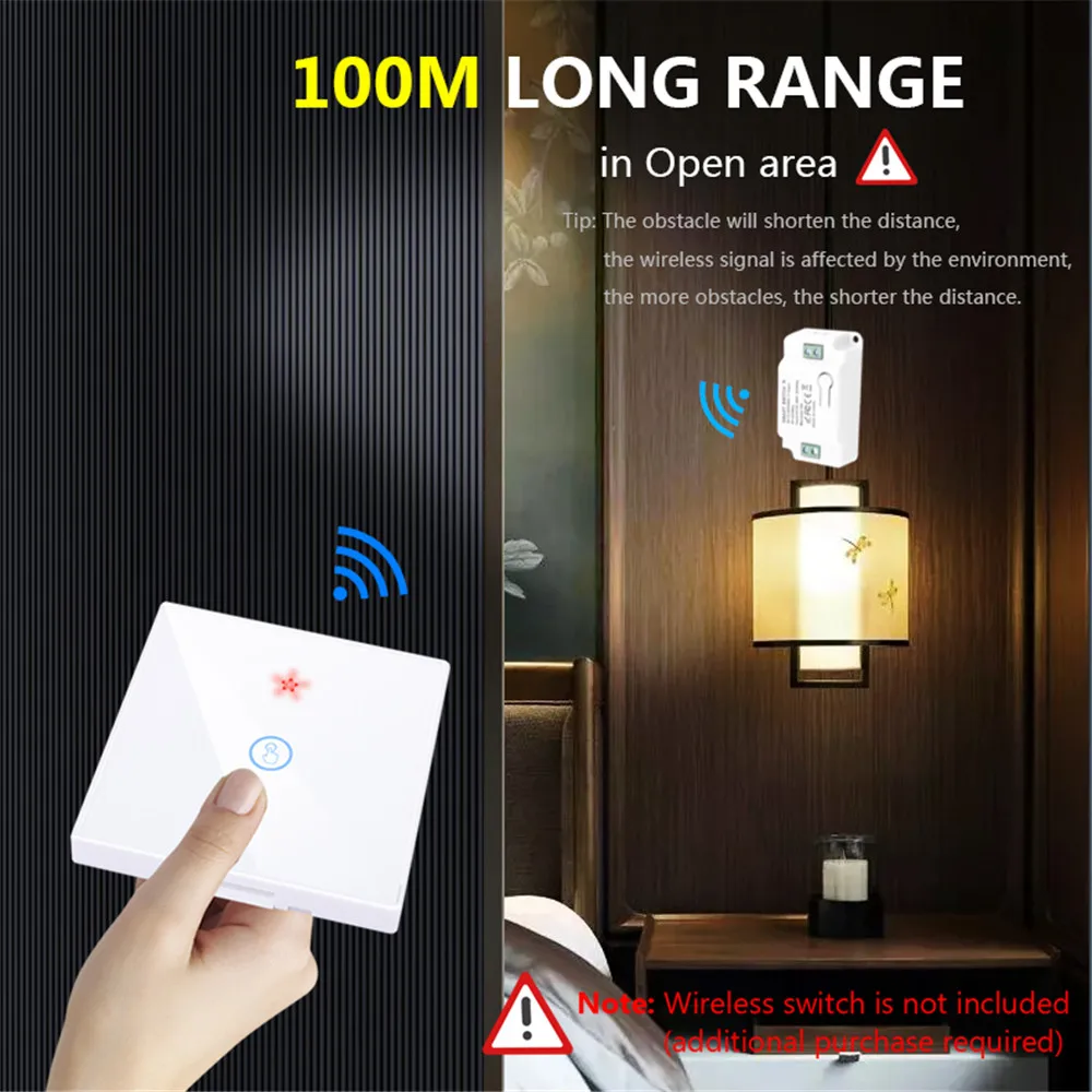 SMATRUL Tuya Smart Life APP Wi Fi + RF 433 МГц переключатель светильник релейный модуль с таймером