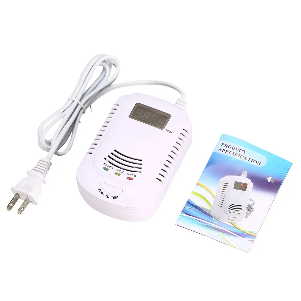 

Combustible Gas Detector Sensor Alarm LPG Natural Gas Analyzer Leak Determine Tester Voice Alarm Security Alarm System