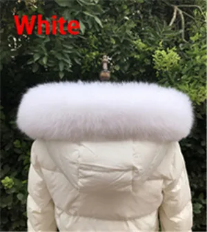 Genuine Fox Fur Scarves Collar Winter Natural Real Fox Fur Collar Scarf for Women coat Warm Hood Fur Scarf shawl Female - Цвет: 16