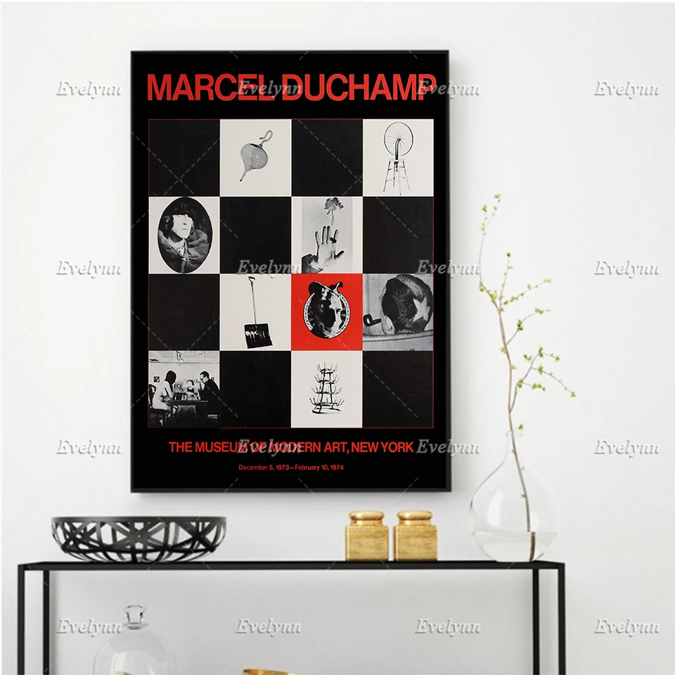 1974-75 винтажный выставочный плакат для произведений Марселя Duchamp принты домашнего
