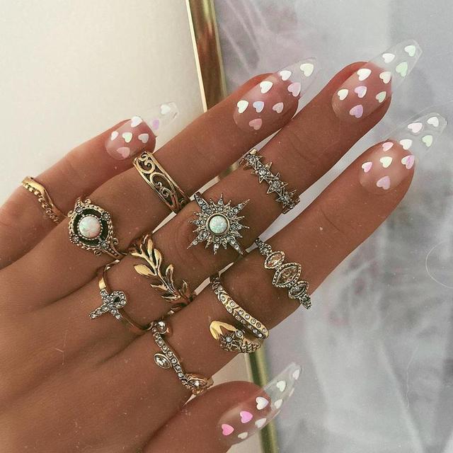 ring Geometric Finger rings set for women Snake Rings Girls bague Fashion Jewelry anillos mujer accessories anel gift