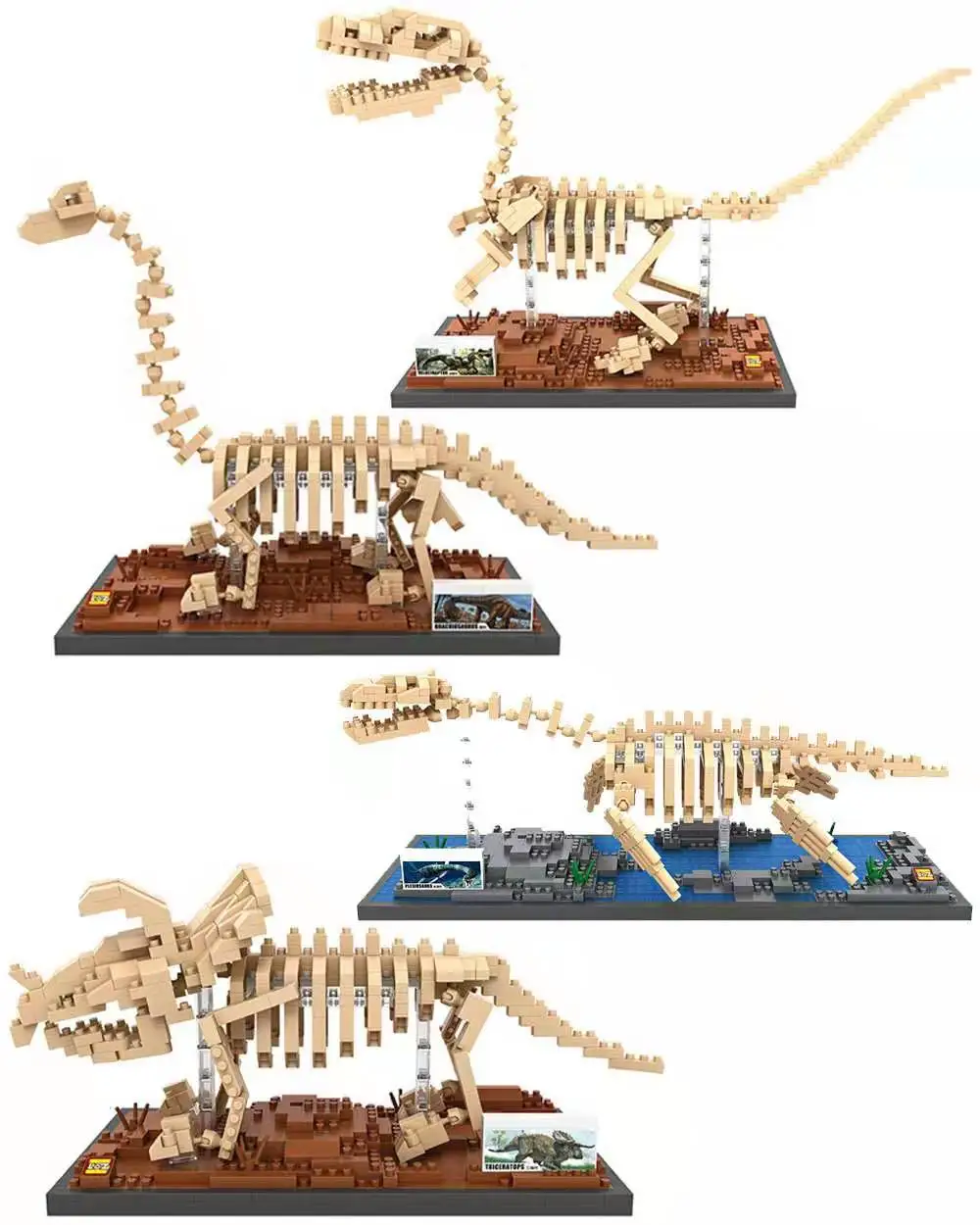 

Small particle building block dinosaur series Mini Building Small Blocks Brick Toy no Box for Children