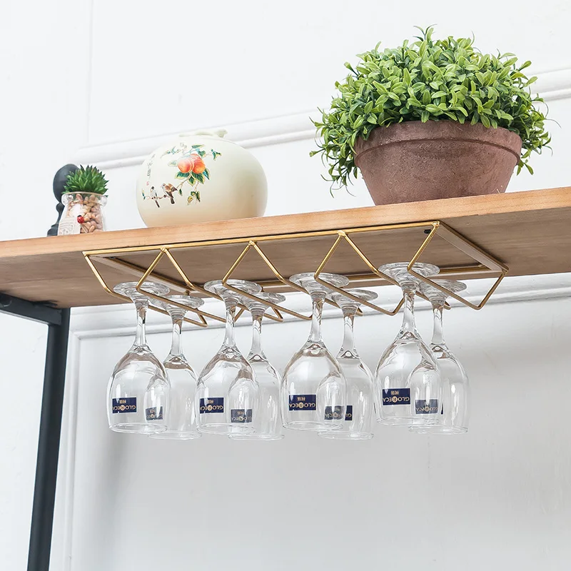 Creative Upside-down High-footed Glass Rack For Red Wine Nordic Tieyi Hanging Red Wine Rack Creative Cabinet