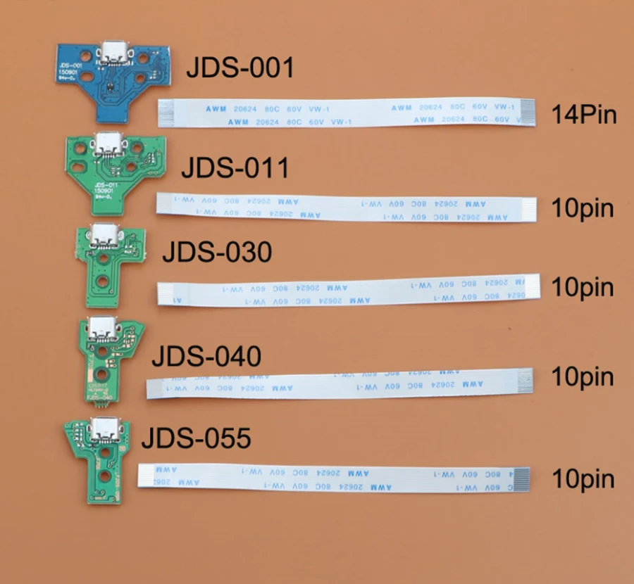 Kit De Réparation Manette PS4 : Prise De Charge USB + Nappe Flexible Pour Carte JDS-030 (Neuf)