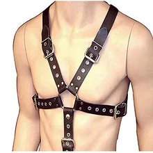 Мужское регулируемое нижнее белье из искусственной кожи, жилет, БДСМ, бондаж, гей, эротическое тело, ремни в стиле панк, готический стиль, подвязки для мужчин