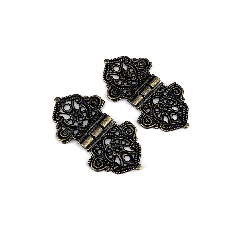 2 шт антикварные бронзовые шарниры винтажные декоративные мини петля для