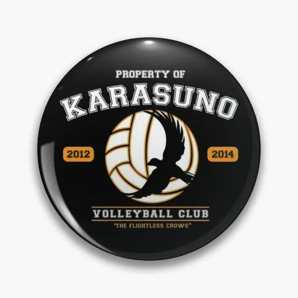 Team Karasuno мягкая булавка мультяшная шапка с отворотом модный воротник украшение