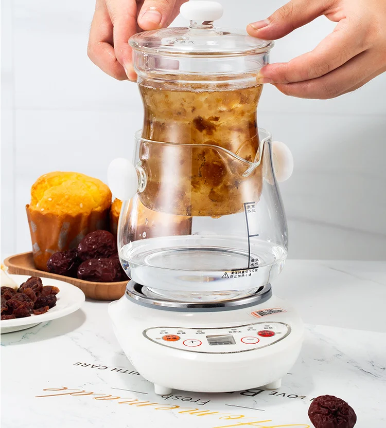 220V 600ML Ceramic/Glass Stewing Cooker Automatic Electric Slow Stewer Health Preserving Pot Tea Dessert Cooking Machine