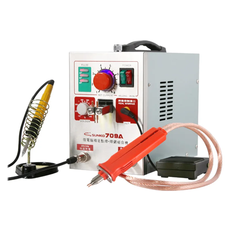 SUNKKO 709A Spot Welder Machine 3.2KW With HB-70B Welder Pen For 18650 Battery Pack Welding Precision Spot Welders