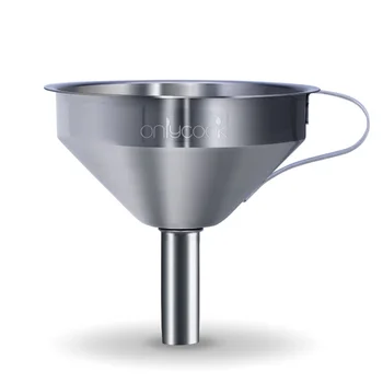 

2Pcs/Set SUS 304 Stainless Steel Funnel+Wine Spoon Funnel Set Multi-purpose Oil Leak Pour Thicken Anti-fall Quality