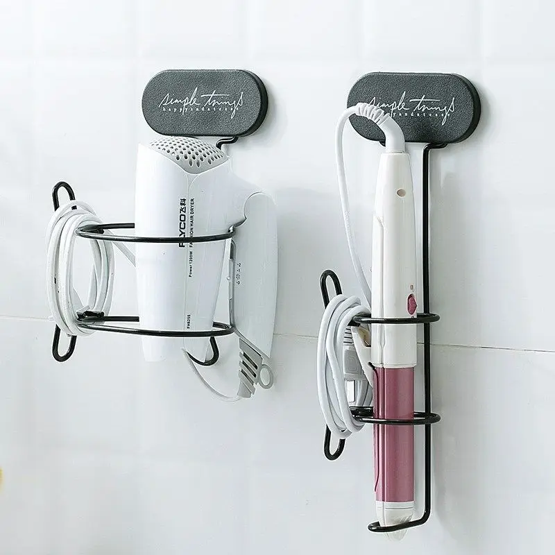 Hair Dryer Holder Blow Dryer Stand Bathroom Organizer WC Accessories