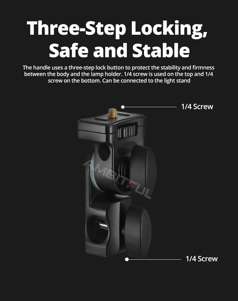 AD-E2 E Holder Bracket with 1/4" Screw On The Top to Hold AD200 AD200PRO AD300P