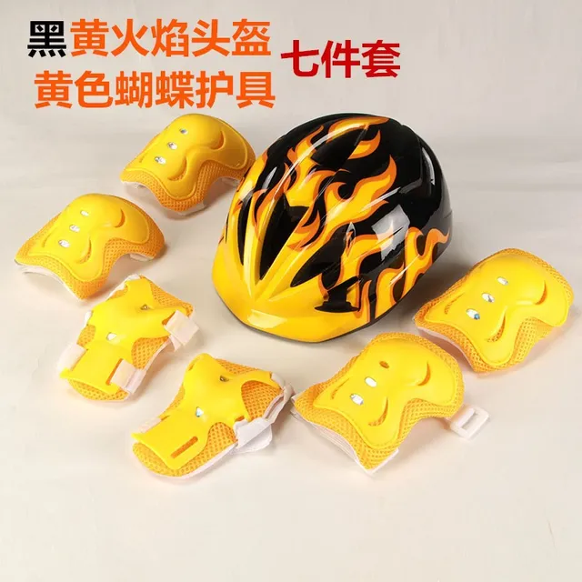 US $15.61 Children Helmet Protector 7Piece Suit 1Piece Balance Car Bicycle Riding Roller Skating Safety Hel