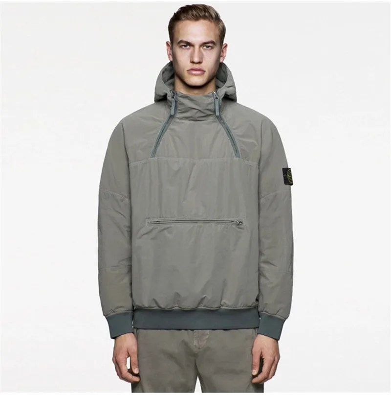 

Men Winter Hoodie Jacket 2020 ISLAND Cotton Fabric Fleece High Street Top Casual Classic Sweatshirt Hooded Jacket