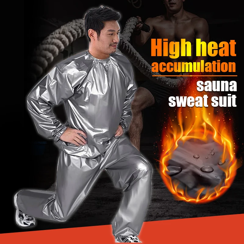 Professional Unisex Sauna Suit Exercise Gym Anti-rip PVC Sauna Suit Sweat Suit