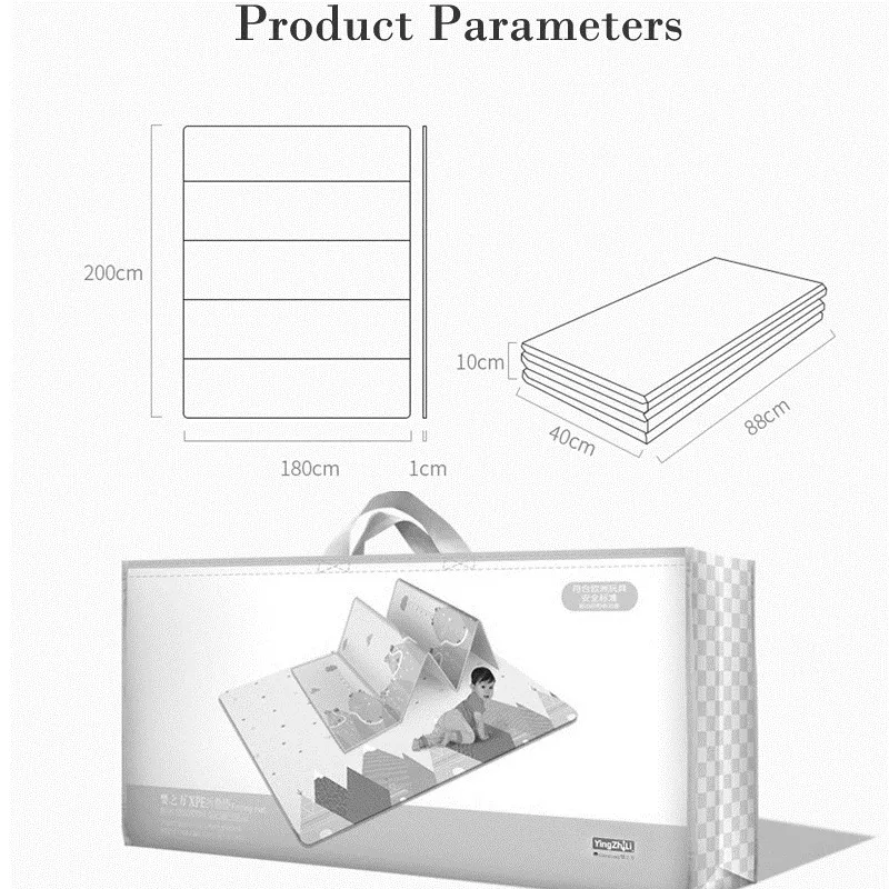 Детский складной коврик-головоломка, игровой коврик, очень большой Поролоновый двухсторонний игровой коврик, коврик для ползания, Реверсивный водонепроницаемый портативный детский коврик