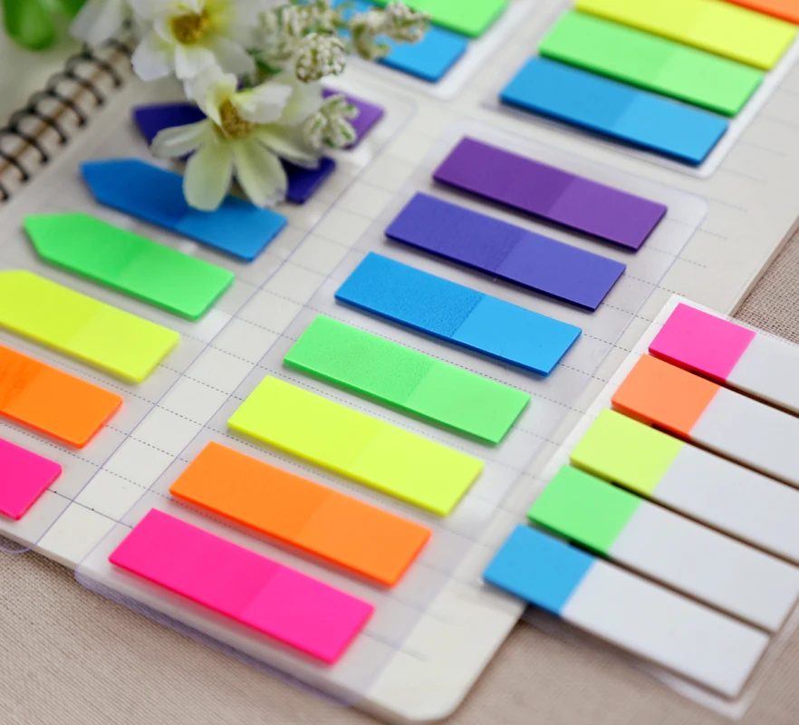 1PC Fluorescence Color Memo Pad Sticky Notes Stationery Book Marker Index Office Memos School Kids Supplies (ss-1478)