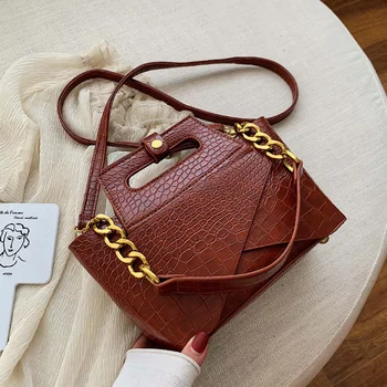 

Bag for Woman 2020 New Retro Crocodile Pattern Handbag Embossed Shoulder Bags for Women Fashion Ladies Bag Designer Bags