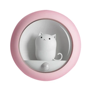 

LED Night Light Home Decoration Automatic Magnetic ABS Gifts For Bedroom Desk Motion Sensor Kids Room Indoor USB Rechargeable