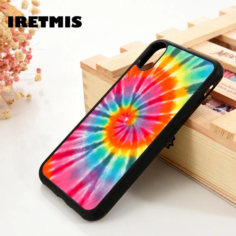 Силиконовый чехол Iretmis 6 6S из ТПУ для iPhone 7 8 plus X Xs 11 12 Mini Pro Max XR Tie Dye | Мобильные