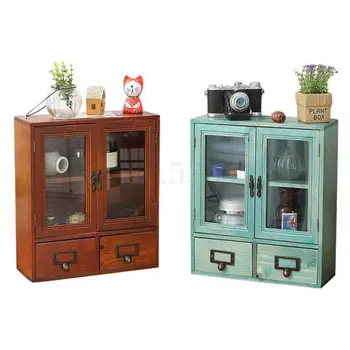 

Dresser Shelf Drawer Desk Sundry Wooden Finishing Box Desktop Cosmetics Collection Box