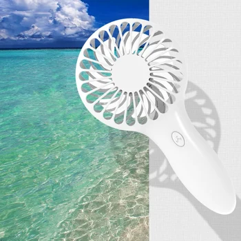 

Mini Handheld Fan Portable Summer Rechargeable USB 3-Gear Speed Adjustable