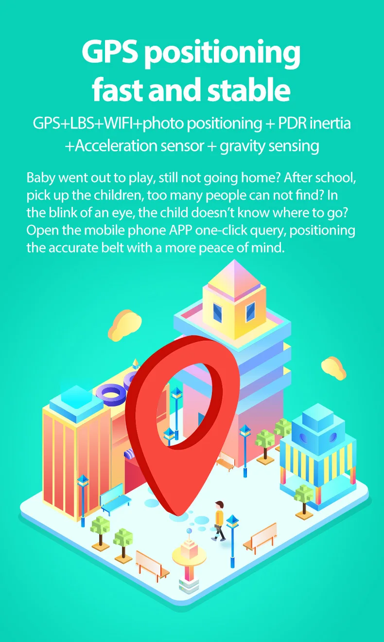  4G Children Smart Phone Watch GPS Positioning Video Call Waterproof 680mah - 4000610797671