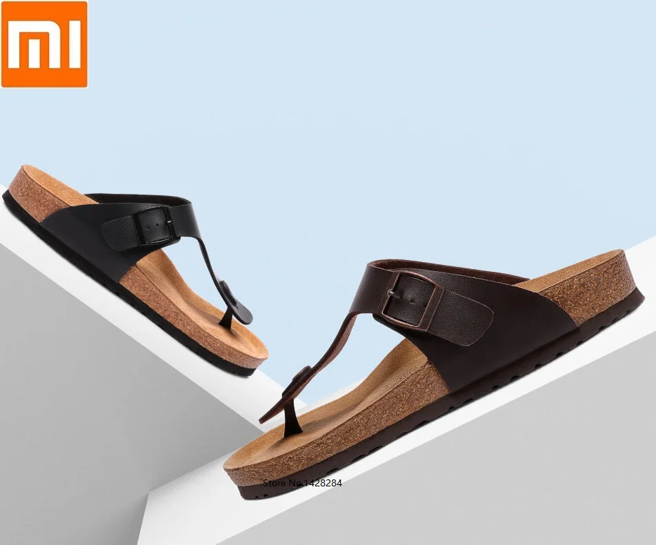 Xiaomi youpin Aishoes/мужские классические удобные летние шлепанцы с пробкой и песком