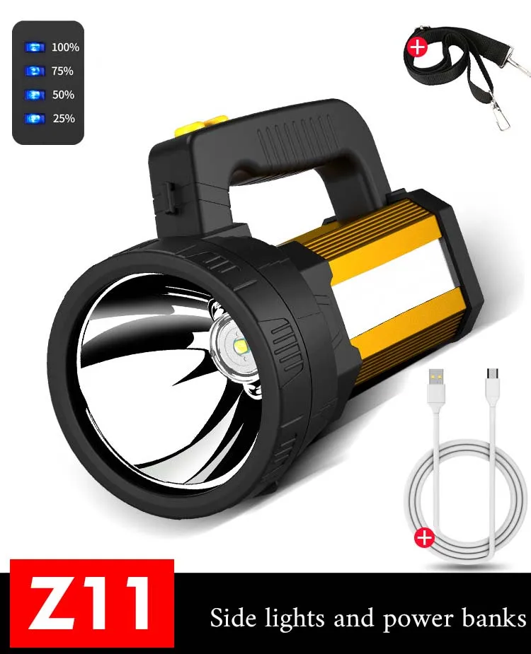 Водонепроницаемый перезаряжаемый фонарик 10 Вт светодиодный для кемпинга с