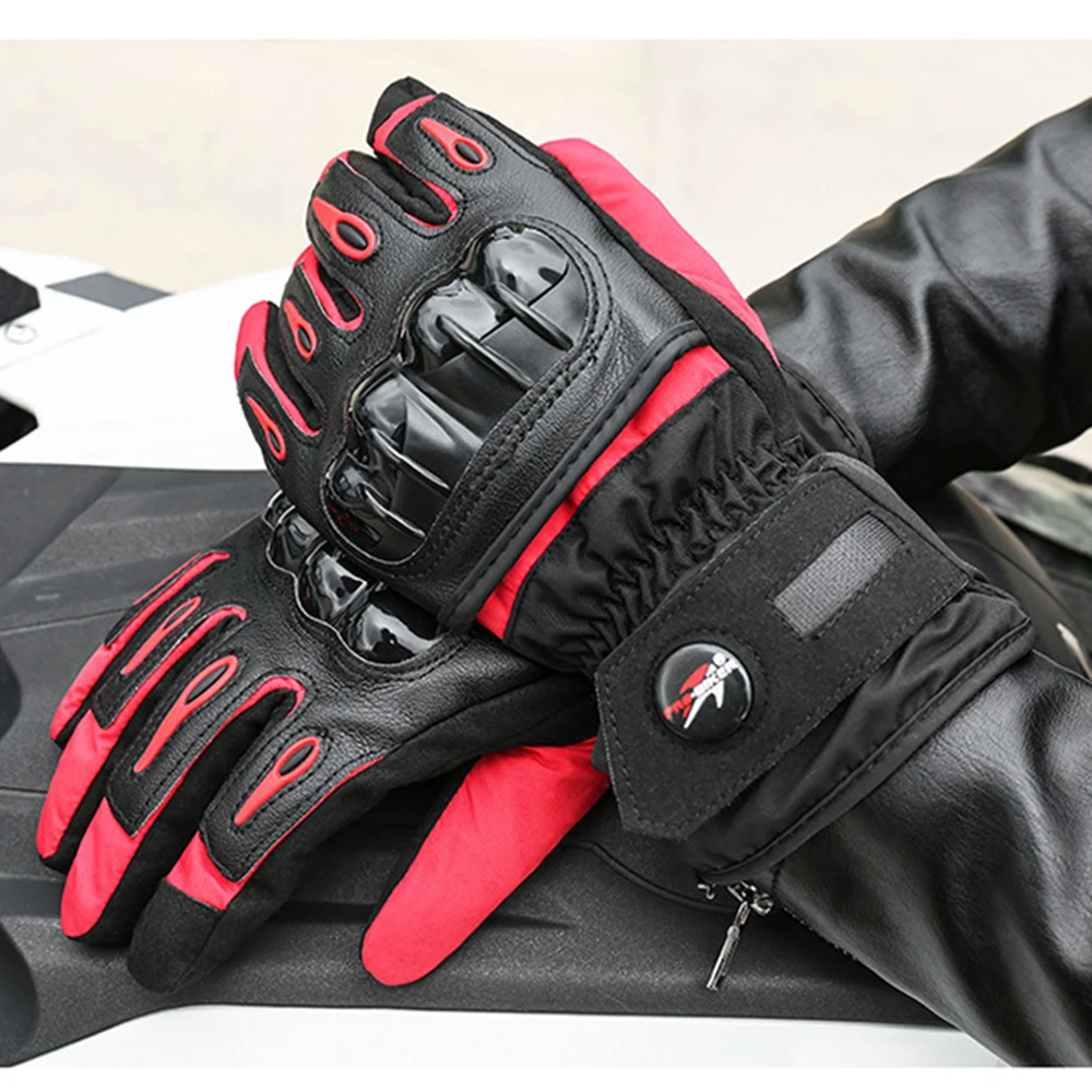 

2pcs Professional Touch Screen Winter Motorcycle Gloves Warm Waterproof Protective Taslan Fabric Gloves Motor Bike Accessories