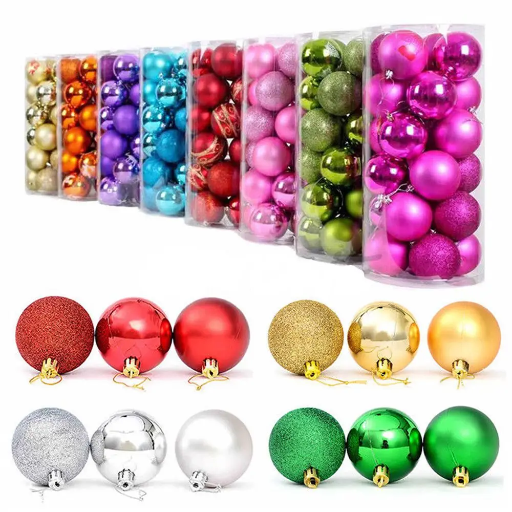 

24pcs/lot 30mm Christmas Tree Decor Ball Bauble Xmas Party Hanging Ball Ornament decorations for Home Christmas decorations Gift