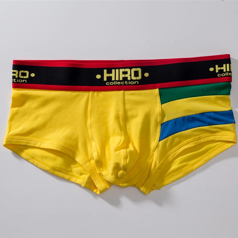 HIRO Tiped Boxer Мужское нижнее белье Cueca мужские трусы плюс размер Sexy для толстого человека сексуальные однотонные хлопковые мужские трусы G06