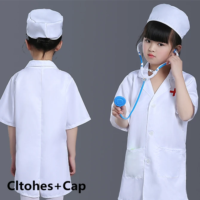12 видов стилей, костюм доктора, костюм медсестры для малышей, медицинская куртка+ шапочка+ игрушка, детская одежда для выступлений, униформа медсестры для девочек ростом от 100 до 170 см - Цвет: Cltohes Cap