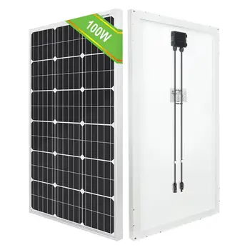 

ECO-WORTHY Monocrystalline Solar Panel 100W Glass Module 101*51cm for 12V Battery Charger Motorhome Camper Caravan Boat