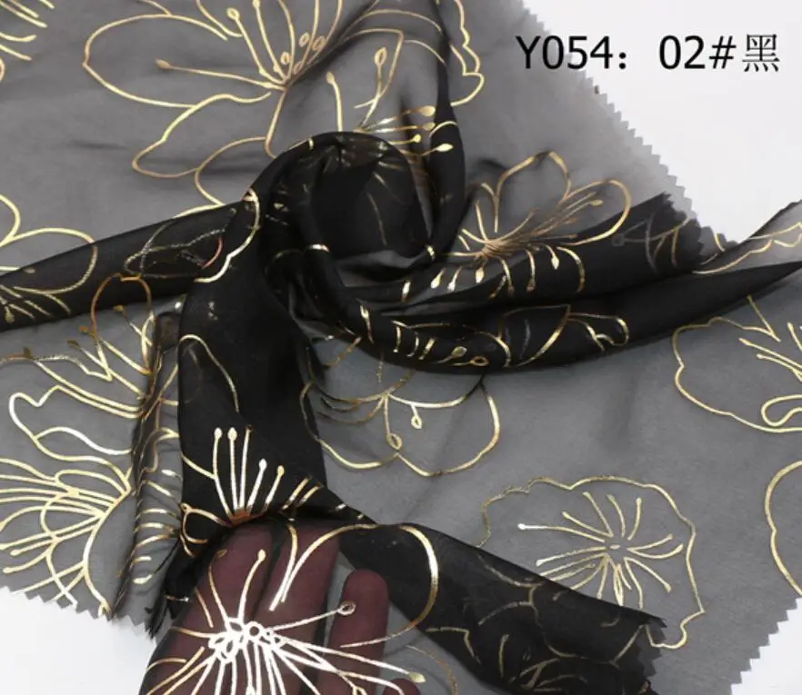 2 black Bronzing Косплей шифоновое платье вечерние платья материал DIY летняя ткань для платья блузка шарф квалифицированный - Цвет: 2 black