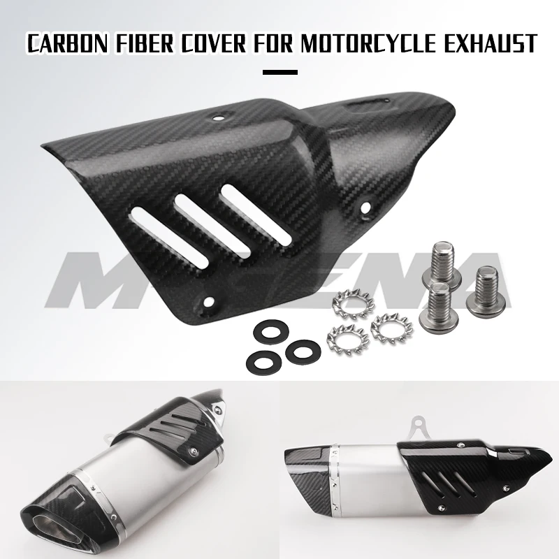 Motorcycle Exhaust Pipe Carbon Fiber Protector Heat Shield Cover Guard Anti-scalding Cover For CB650F Z900 TMAX530 CB400 XMAX300