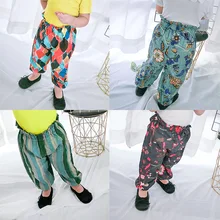 Летние противомоскитные штаны для детей крутые цветные штаны-фонарики для мальчиков и девочек коллекция года, летняя одежда Новые товары, детские штаны