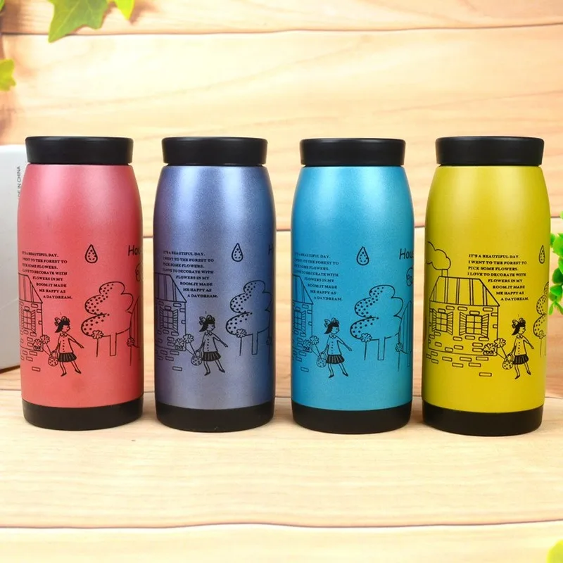 cheap 350ml Creative Korean Big Belly Mug Wholesale Stainless Steel Cartoon Frosted Couple Mug Insulated Cup Thermal Bottle 0 6 Hours