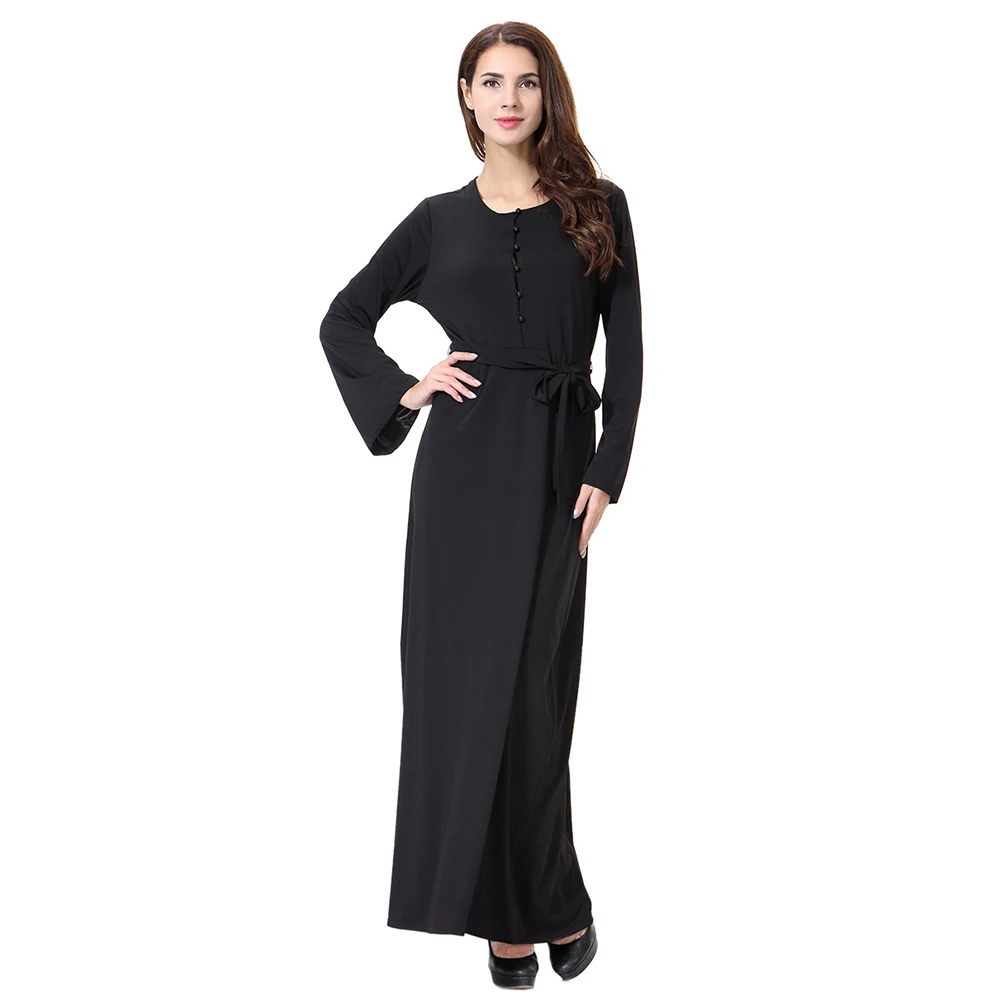 Africa Clothing Kaftan Dubai Abaya Kimono Cardigan Muslim Dress Turkey Saudi Arabia African Women's Simple Style  Without headscarf No. TH906 african traditional clothing