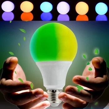 

Intelligent Light Bulb Smart Seven color Light Bulb Colorful RGB LED Bulb 3W Remote Control with Battery
