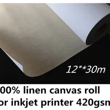 1" x 30 м водонепроницаемый оптом художественный льняной холст рулон