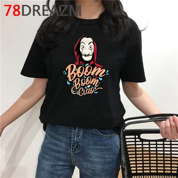 

La Casa De Papel T Shirt Men Hip Hop Money Heist Oversized Tshirt House of Paper Funny Bella Ciao Graphic Unisex T-shirt Male